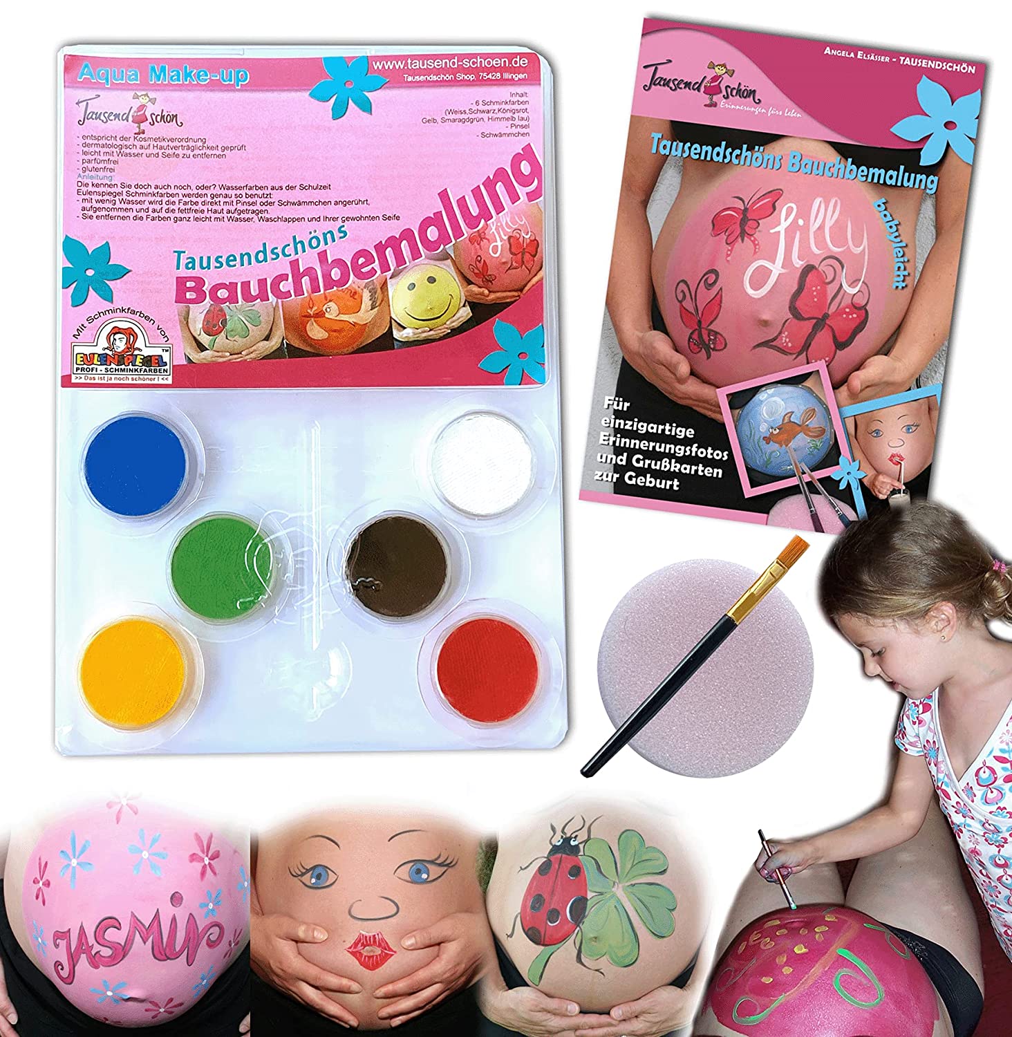 Spezielle Farben zum Babybauch bemalen braucht es nicht unbedingt