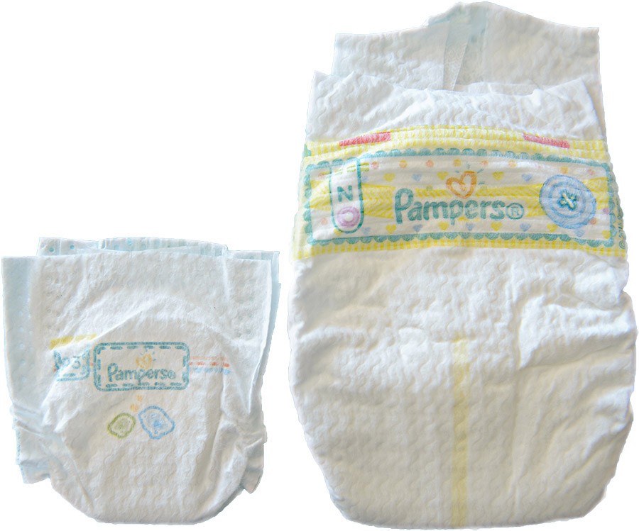 Pampers P-3 im Vergleich zu Pampers Premium Protection Neugebore ...