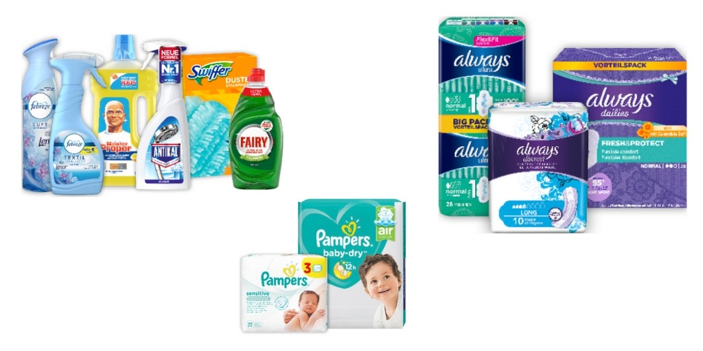 Beim Kauf dieser P&G Produkte geht automatisch ein Cent pro Produkt an die Aktion „Stück zum Glück“