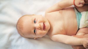 Wachstumsschub Baby Lächeln