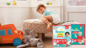 Die Pampers Premium Protection Pants und die Pampers Baby-Dry Pants.