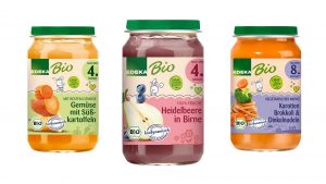 Von EDEKA gibt es jetzt Bio-Babybrei in 25 verschiedenen Sorten.