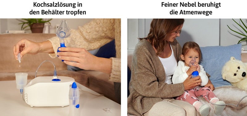 Anwendung Inhalationsgerät Omron