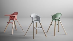 Der Stokke® Clikk™ Hochstuhl ist in einer Minute ganz ohne Werkzeug zusammengebaut.