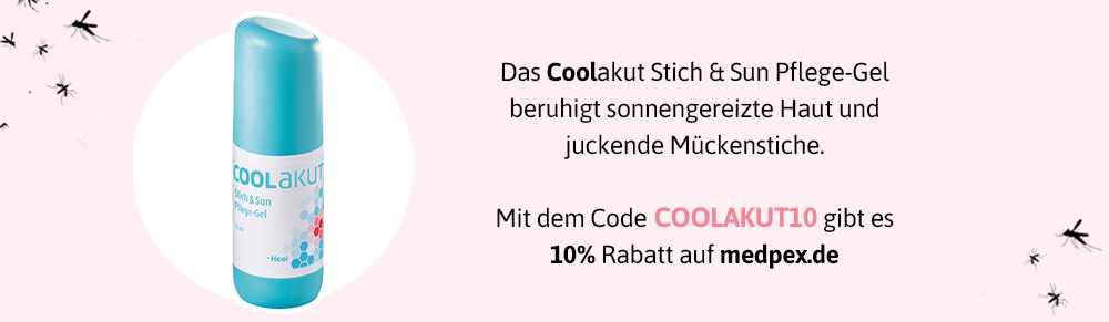 Mit diesem Code erhaltet ihr 10% Rabatt auf das Coolakut Stich & Sun Pflege-Gel!