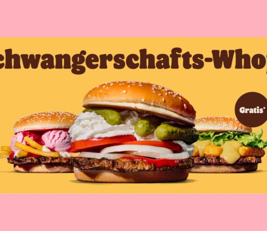 Am 8. Mai gibt es bei Burger King die "Schwangerschafts-Whopper". Guten Appetit!
