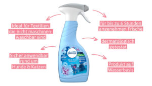 Ein Multitalent – der Febreze Textilerfrischer bringt viele Vorteile mit sich.