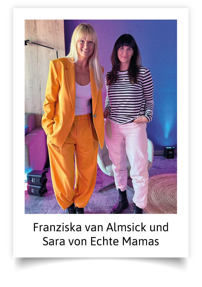 Sara von Echte Mamas hat Franziska van Almsick getroffen. 