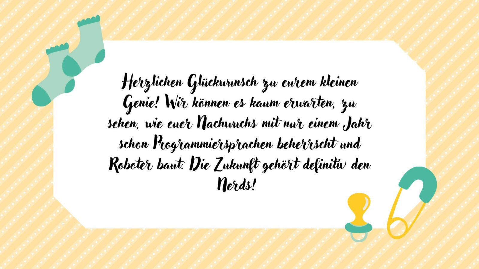 Glückwünsche zur Geburt an nerdige Eltern Echte Mamas