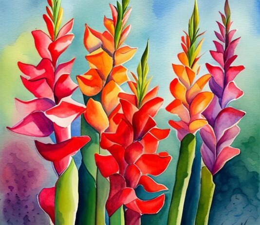 Geburtsblume im August: Die Gladiole.