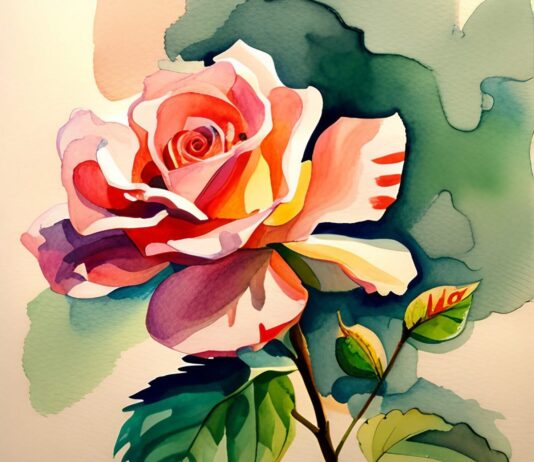 Eine Geburtsblume im Juni: Die Rose.