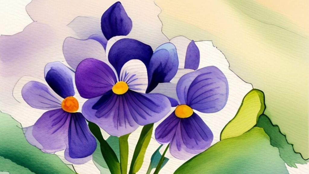 Geburtsblumen im Februar: Veilchen und Schwertlilie