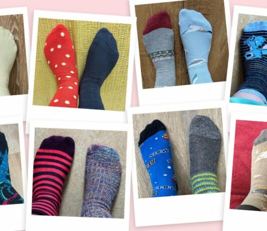 Kunterbunt und unterschiedlich – Aber warum tragen wir heute unsere Socken so? Foto: Echte Mamas.