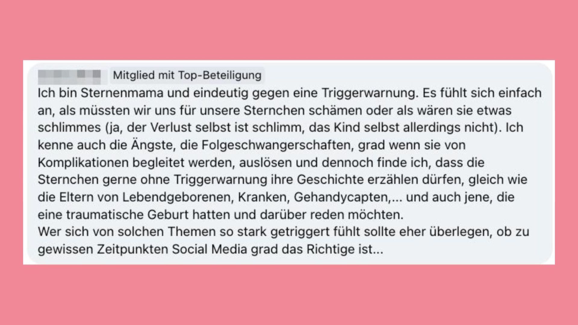 Braucht eine Fehlgeburt eine Triggerwarnung? Die Meinungen aus der Echte Mamas Community.