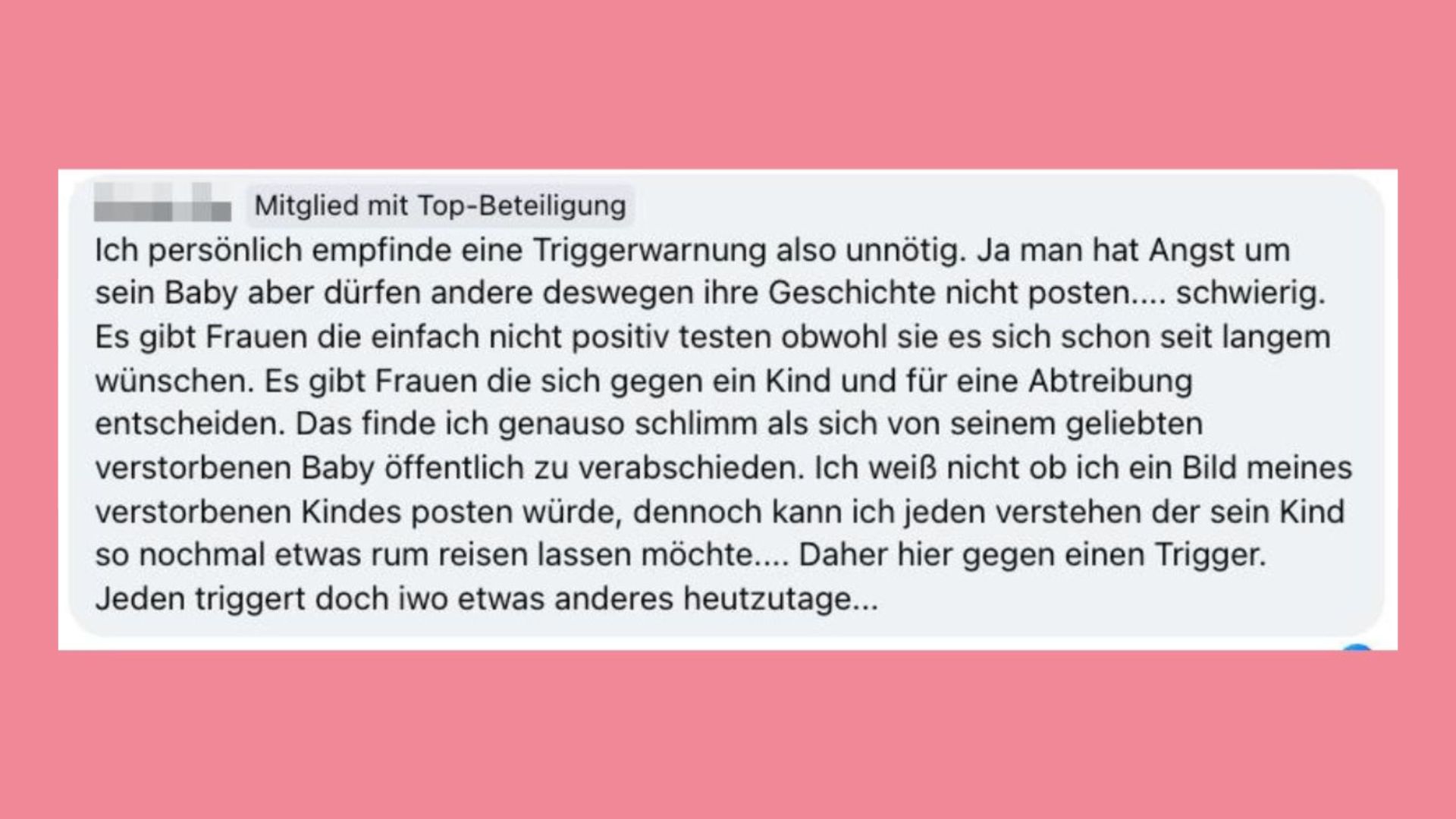 Braucht eine Fehlgeburt eine Triggerwarnung? Die Meinungen aus der Echte Mamas Community.