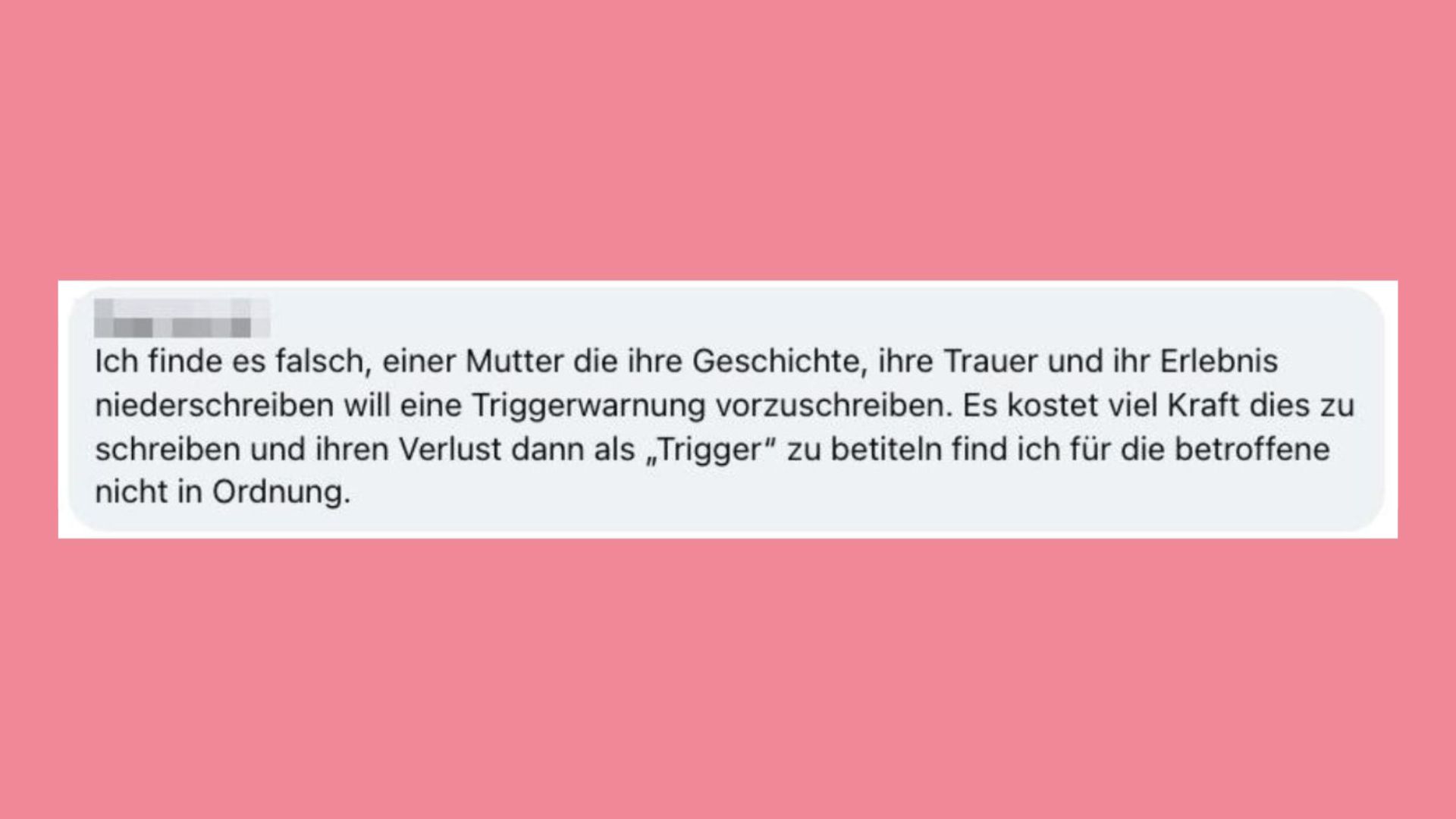 Braucht eine Fehlgeburt eine Triggerwarnung? Die Meinungen aus der Echte Mamas Community.
