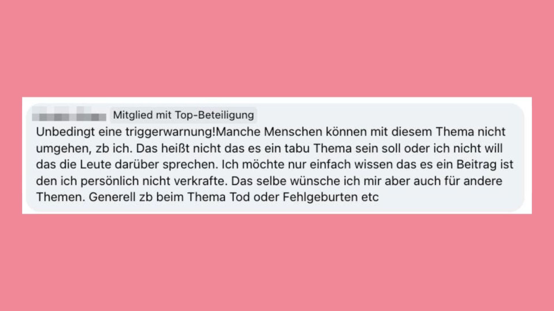 Braucht eine Fehlgeburt eine Triggerwarnung? Die Meinungen aus der Echte Mamas Community.
