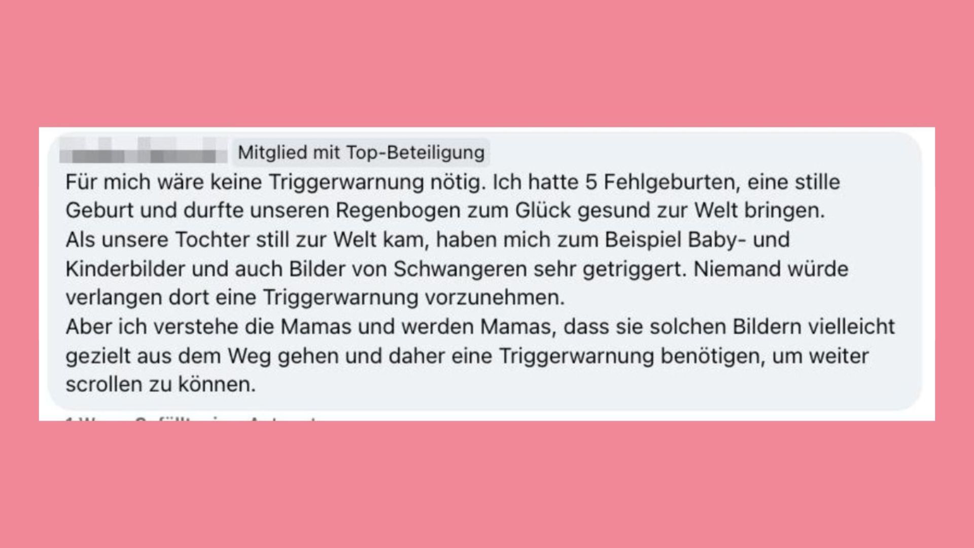 Braucht eine Fehlgeburt eine Triggerwarnung? Die Meinungen aus der Echte Mamas Community.