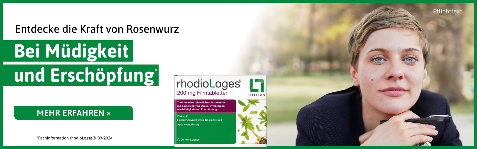 Dr. Loges Rosenwurz hilft bei Stress. 