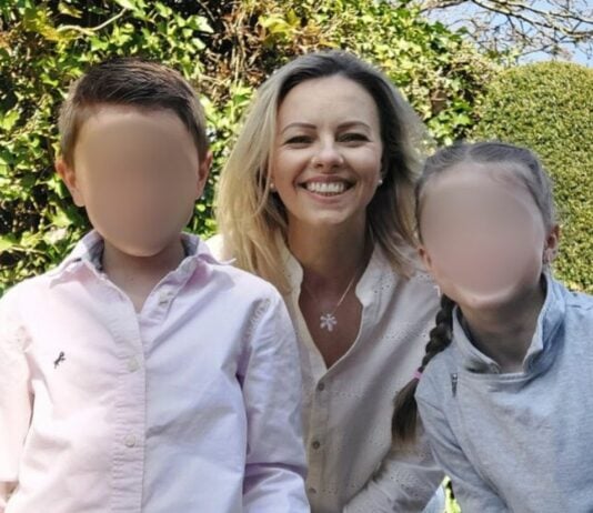 Ein Foto aus glücklichen Zeiten: Iryna mit ihrer Tochter und ihrem Sohn. Foto: Privat.