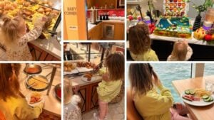 Ankis Kinder testen verschiedene Restaurants an Bord.